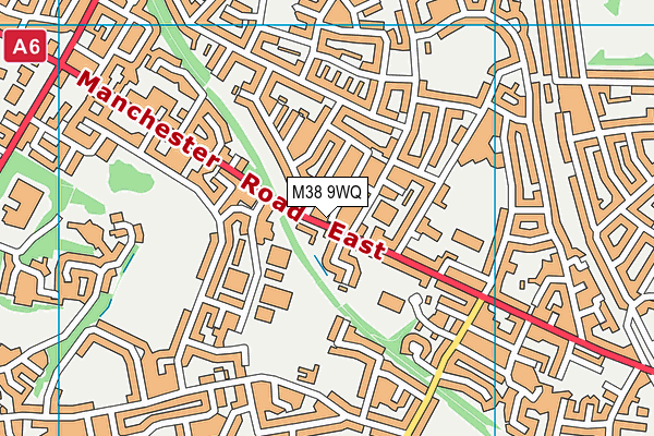 M38 9WQ map - OS VectorMap District (Ordnance Survey)