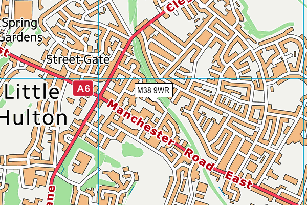 M38 9WR map - OS VectorMap District (Ordnance Survey)