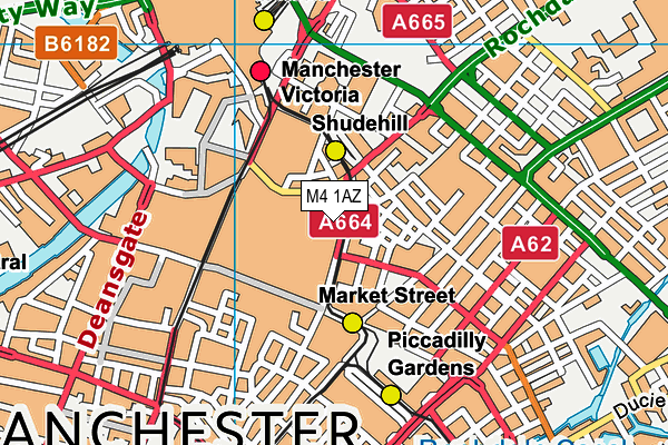 M4 1AZ map - OS VectorMap District (Ordnance Survey)