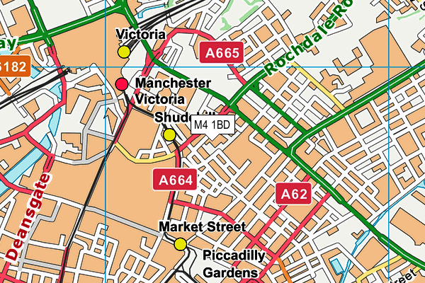 M4 1BD map - OS VectorMap District (Ordnance Survey)