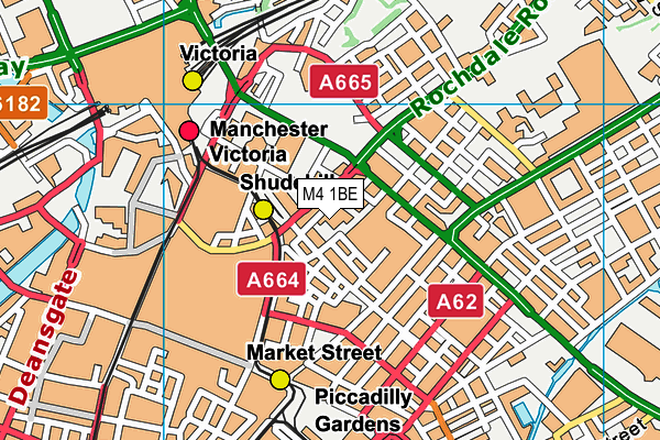 M4 1BE map - OS VectorMap District (Ordnance Survey)