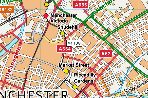 M4 1DG map - OS VectorMap District (Ordnance Survey)