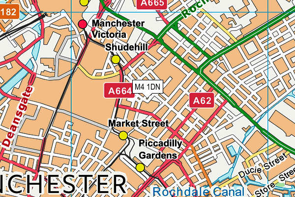 M4 1DN map - OS VectorMap District (Ordnance Survey)