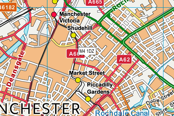 M4 1DZ map - OS VectorMap District (Ordnance Survey)