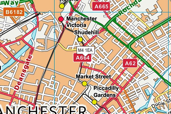 M4 1EA map - OS VectorMap District (Ordnance Survey)