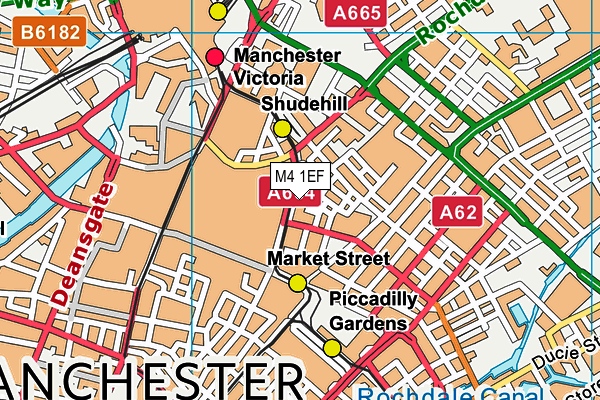 M4 1EF map - OS VectorMap District (Ordnance Survey)