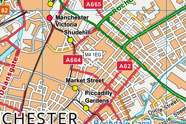 M4 1EG map - OS VectorMap District (Ordnance Survey)