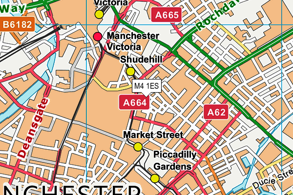 M4 1ES map - OS VectorMap District (Ordnance Survey)