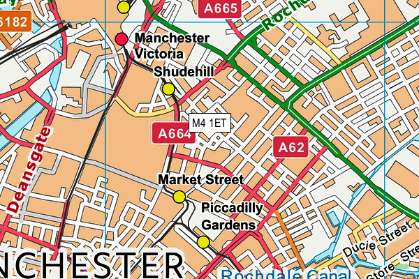 M4 1ET map - OS VectorMap District (Ordnance Survey)