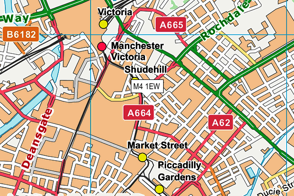 M4 1EW map - OS VectorMap District (Ordnance Survey)