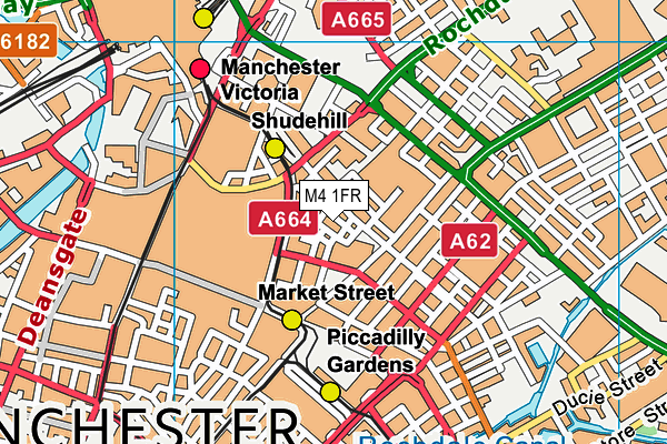 M4 1FR map - OS VectorMap District (Ordnance Survey)