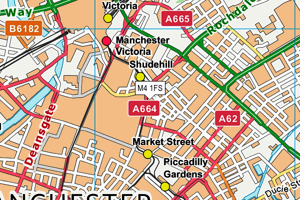 M4 1FS map - OS VectorMap District (Ordnance Survey)