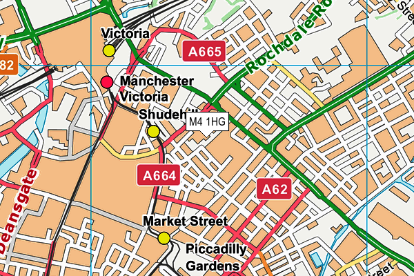 M4 1HG map - OS VectorMap District (Ordnance Survey)
