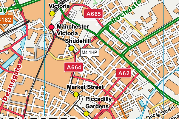 M4 1HP map - OS VectorMap District (Ordnance Survey)