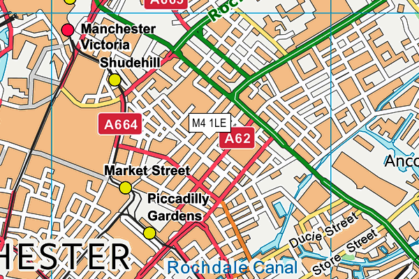 M4 1LE map - OS VectorMap District (Ordnance Survey)