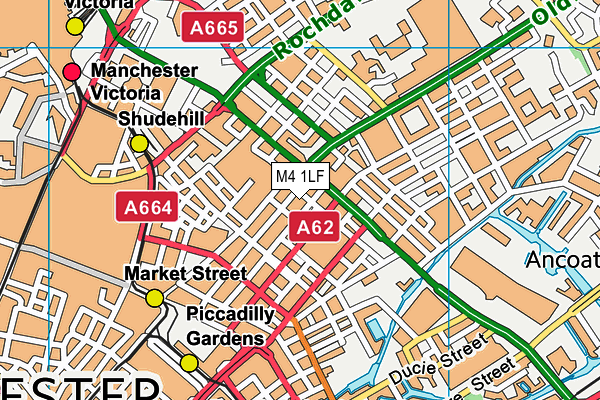 M4 1LF map - OS VectorMap District (Ordnance Survey)