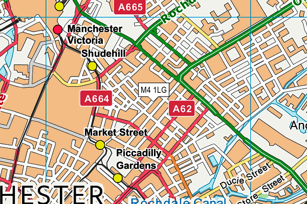 M4 1LG map - OS VectorMap District (Ordnance Survey)