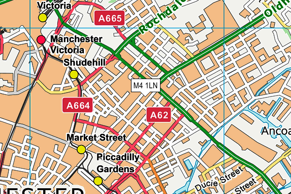 M4 1LN map - OS VectorMap District (Ordnance Survey)