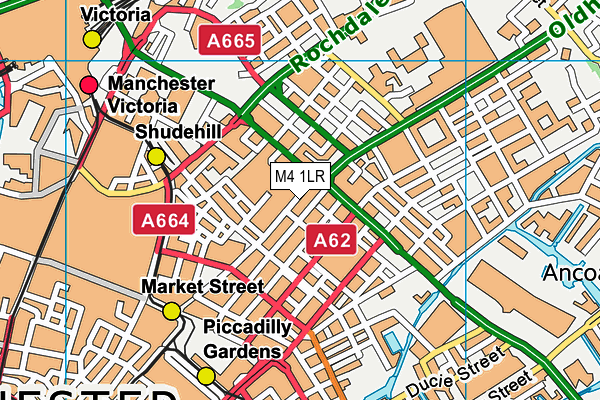 M4 1LR map - OS VectorMap District (Ordnance Survey)