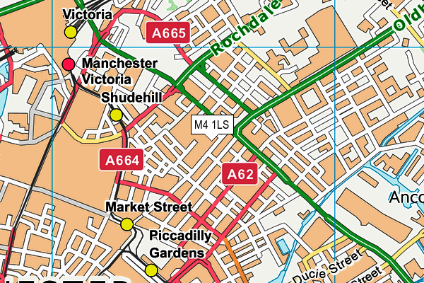 M4 1LS map - OS VectorMap District (Ordnance Survey)