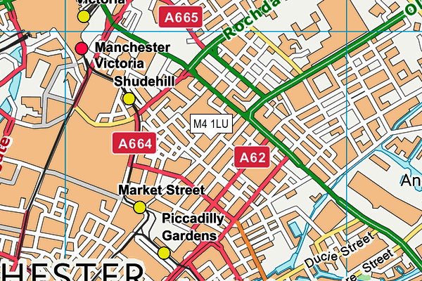 M4 1LU map - OS VectorMap District (Ordnance Survey)