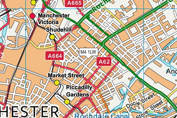 M4 1LW map - OS VectorMap District (Ordnance Survey)