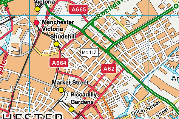 M4 1LZ map - OS VectorMap District (Ordnance Survey)