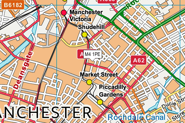 Fitness Exchange (Manchester) (Closed) map (M4 1PE) - OS VectorMap District (Ordnance Survey)