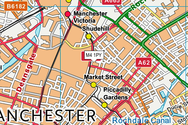 M4 1PY map - OS VectorMap District (Ordnance Survey)