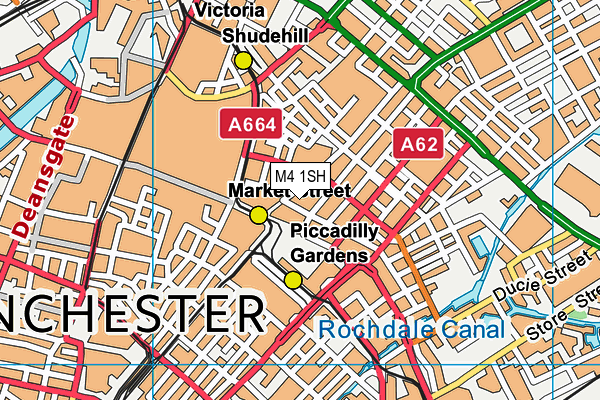 Britannia Sachas Hotel (Mancheter) map (M4 1SH) - OS VectorMap District (Ordnance Survey)