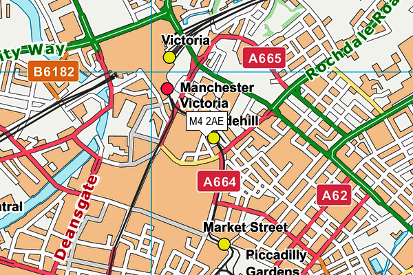 M4 2AE map - OS VectorMap District (Ordnance Survey)