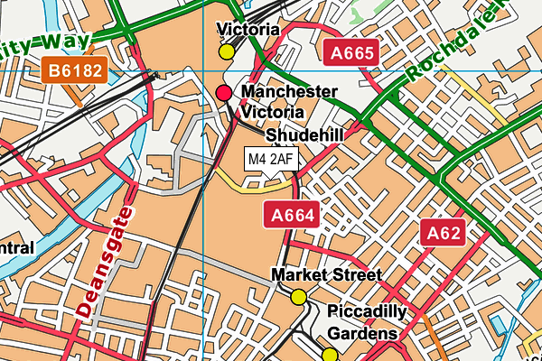 M4 2AF map - OS VectorMap District (Ordnance Survey)