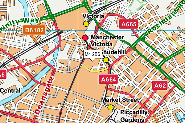 M4 2BS map - OS VectorMap District (Ordnance Survey)