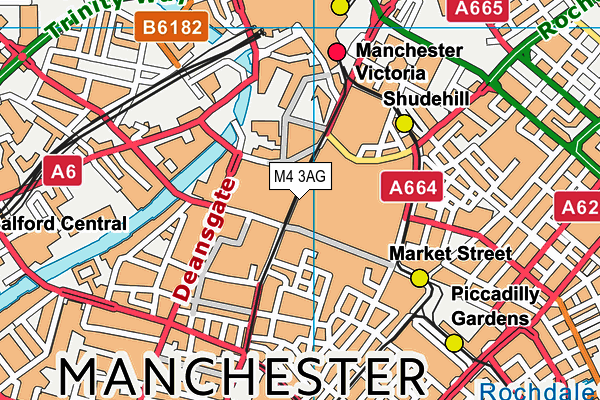 M4 3AG map - OS VectorMap District (Ordnance Survey)