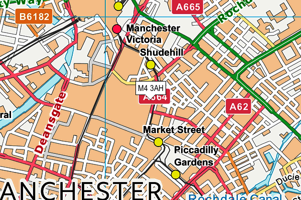 M4 3AH map - OS VectorMap District (Ordnance Survey)