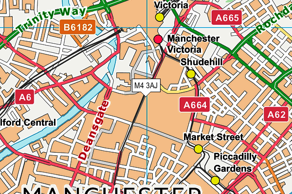 M4 3AJ map - OS VectorMap District (Ordnance Survey)