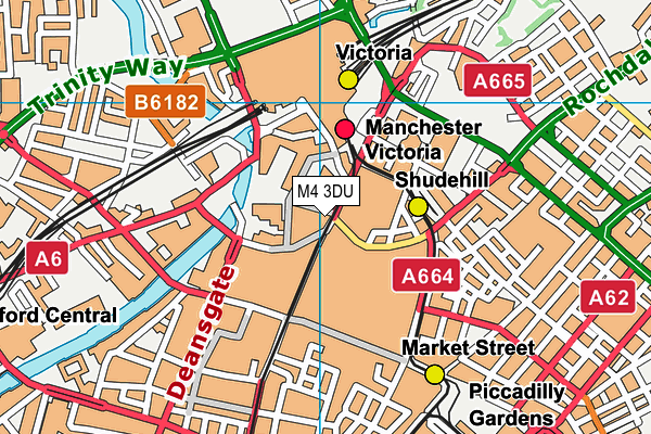 M4 3DU map - OS VectorMap District (Ordnance Survey)