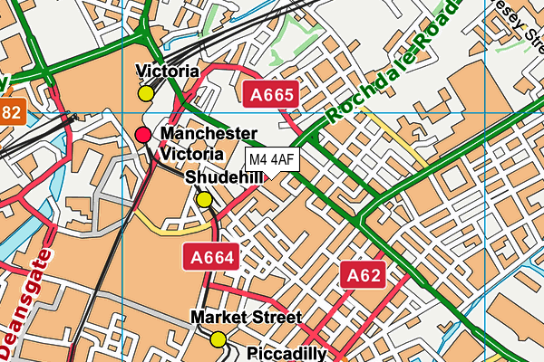 M4 4AF map - OS VectorMap District (Ordnance Survey)