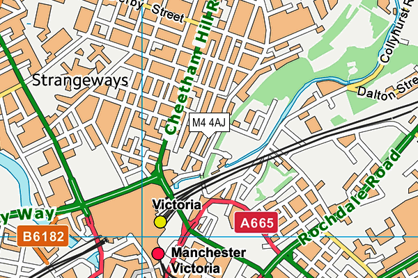 M4 4AJ map - OS VectorMap District (Ordnance Survey)