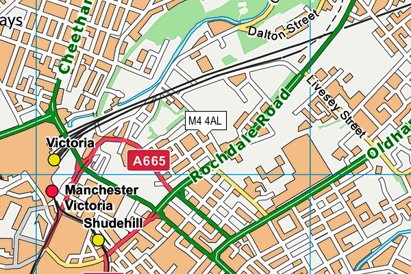 M4 4AL map - OS VectorMap District (Ordnance Survey)