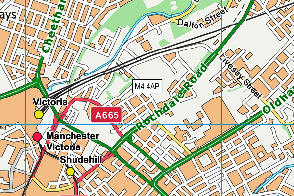 M4 4AP map - OS VectorMap District (Ordnance Survey)