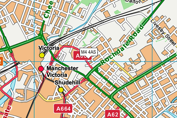 M4 4AS map - OS VectorMap District (Ordnance Survey)