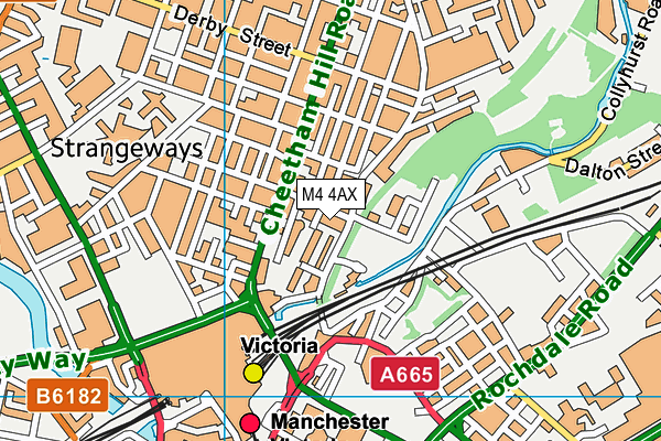 M4 4AX map - OS VectorMap District (Ordnance Survey)