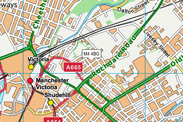 M4 4BG map - OS VectorMap District (Ordnance Survey)