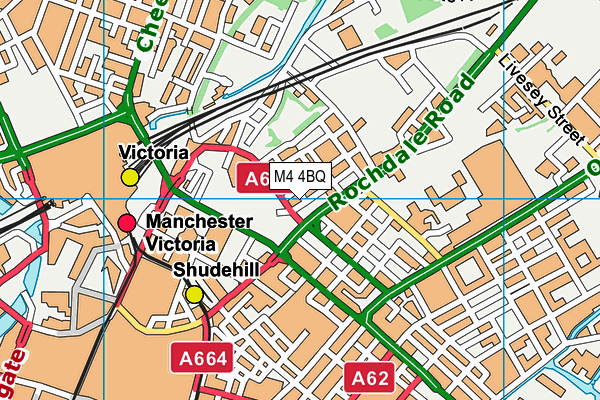 M4 4BQ map - OS VectorMap District (Ordnance Survey)