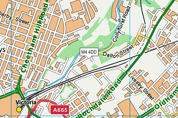 M4 4DD map - OS VectorMap District (Ordnance Survey)