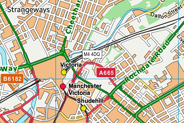 M4 4DQ map - OS VectorMap District (Ordnance Survey)