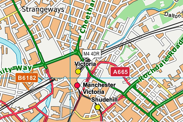 M4 4DR map - OS VectorMap District (Ordnance Survey)