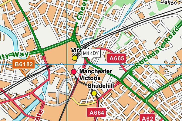 M4 4DY map - OS VectorMap District (Ordnance Survey)