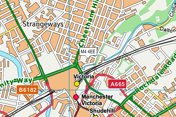 M4 4EE map - OS VectorMap District (Ordnance Survey)